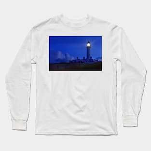 Mull of Galloway Lighthouse light flash at night, Scotland Long Sleeve T-Shirt